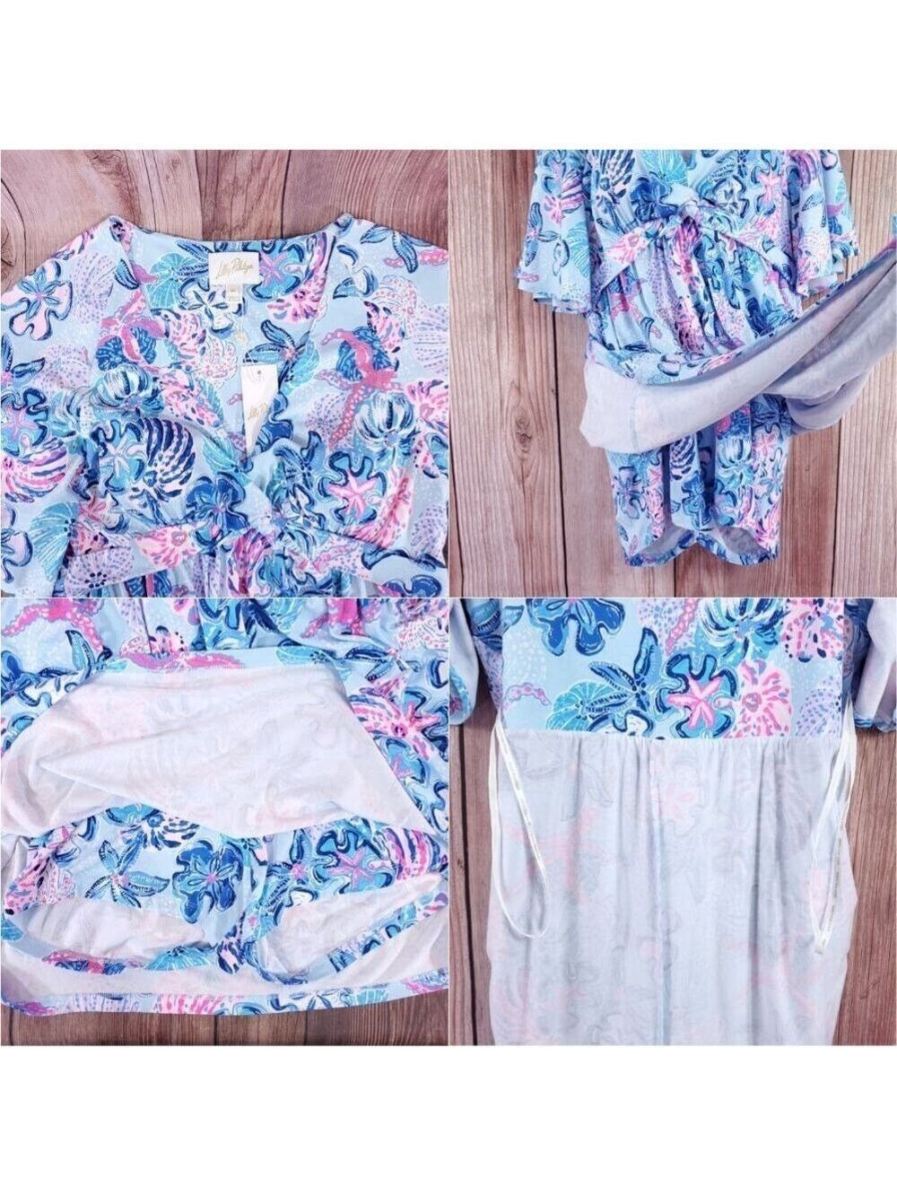 NWT Lilly Pulitzer Minka Skirted Romper Bahamas Beachcomber Womens XL 013470 - Picture 9 of 15